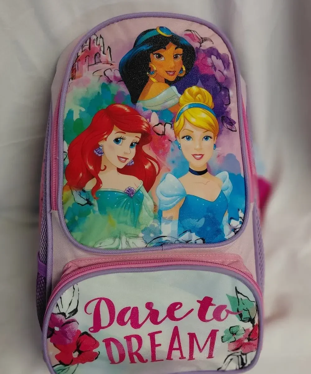 NWT Disney Princess Backpack Sleeping Bag 2 Piece Set Dare to Dream